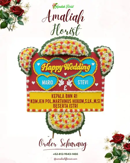 Papan Bunga Pernikahan Kayo